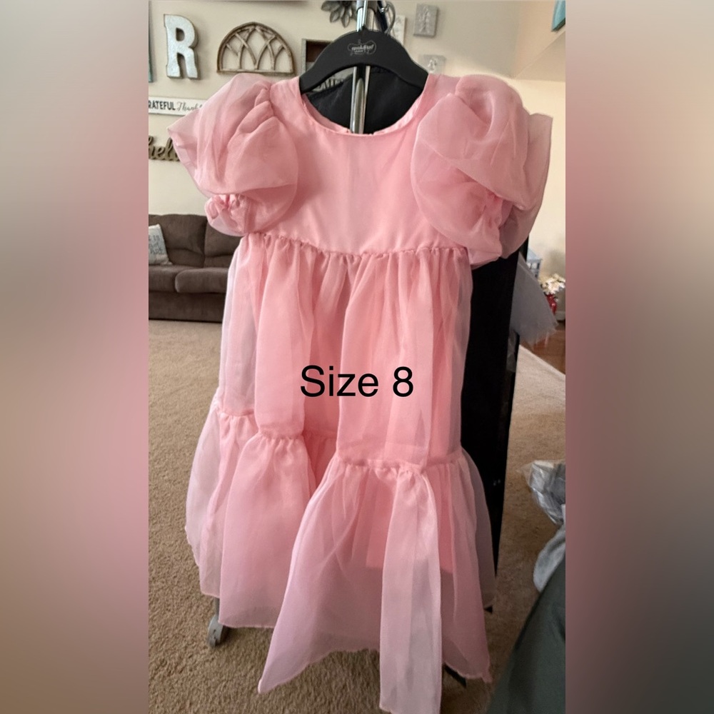 Pink Puffy Sleeve Dress - Wicked - Glinda inspired